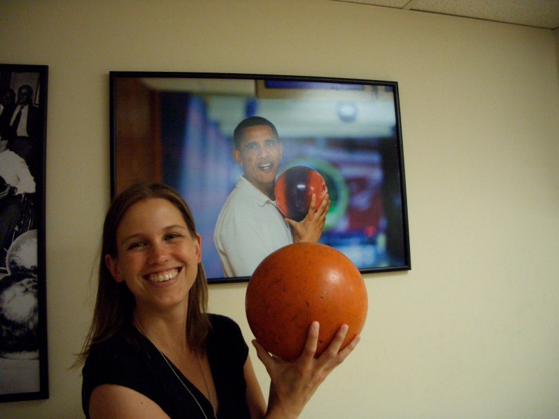 Erin at White House Bowling Ally