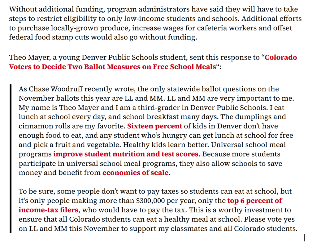 Additional framing and a screenshot of Theo's Op-Ed.